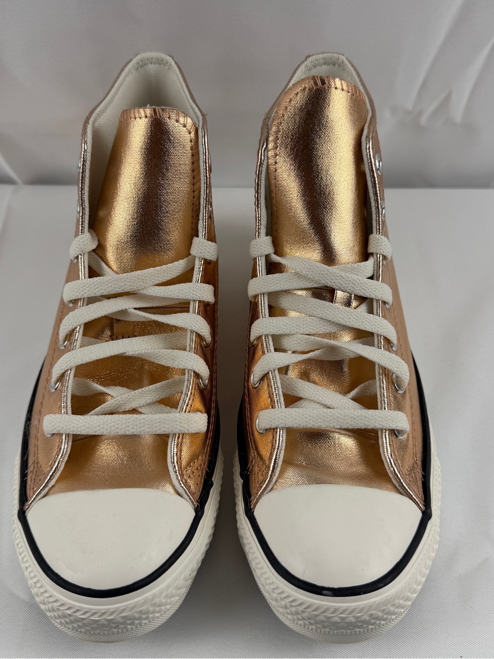 Converse Chuck Taylor All Star Metallic Gold High Top Kids Size 6 New